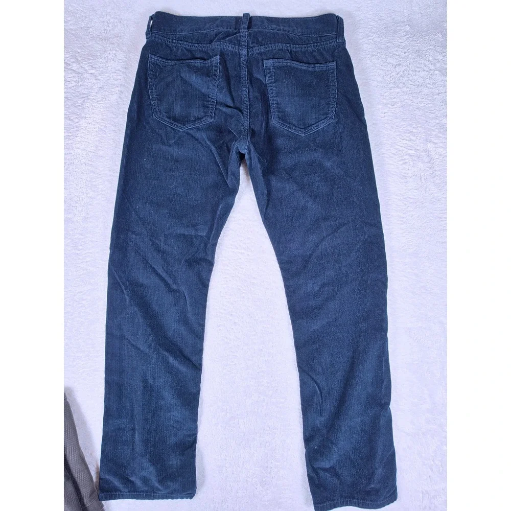 2 PACK  Banana Republic 5-Pocket Cord Mens 33x30 Blue Grey Pima Cotton Pants